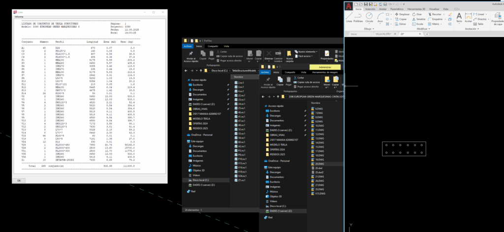 Création de Listes, de Fichiers DWG et CN